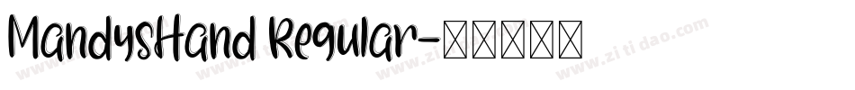 MandysHand Regular字体转换